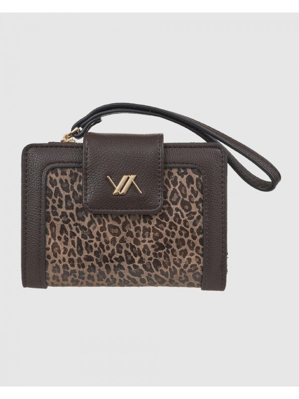 ΓΥΝΑΙΚΕΙΟ ΠΟΡΤΟΦΟΛΙ 18-1547 ANIMAL PRINT ΚΑΦΕ