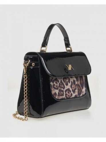 VERDE ΤΣΑΝΤΑ ΧΕΙΡΟΣ 16-8138  ANIMAL PRINT ΜΑΥΡΟ