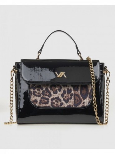 VERDE ΤΣΑΝΤΑ ΧΕΙΡΟΣ 16-8138  ANIMAL PRINT ΜΑΥΡΟ