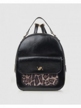 VERDE ΣΑΚΙΔΙΟ ΠΛΑΤΗΣ 16-8140  ANIMAL PRINT ΜΑΥΡΟ