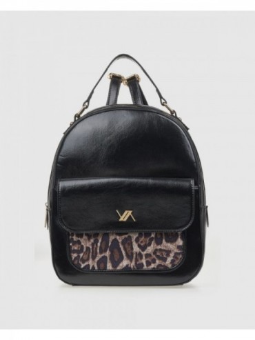 VERDE ΣΑΚΙΔΙΟ ΠΛΑΤΗΣ 16-8140  ANIMAL PRINT ΜΑΥΡΟ