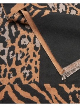 ΓΥΝΑΙΚΕΙΟ ΚΑΣΚΟΛ 06-1340  ANIMAL PRINT ΚΑΦΕ ALT 