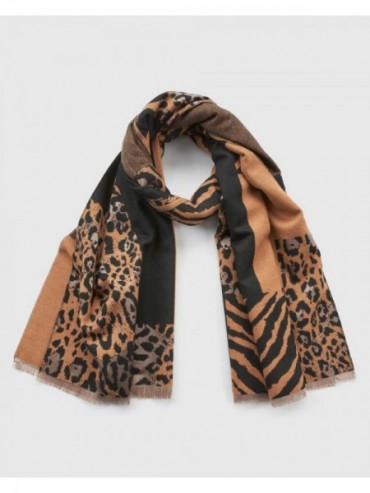 ΓΥΝΑΙΚΕΙΟ ΚΑΣΚΟΛ 06-1340  ANIMAL PRINT ΚΑΦΕ