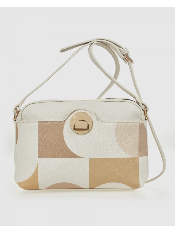 Γυναικεία Τσάντα Χιαστί 16-8359 Εκρού