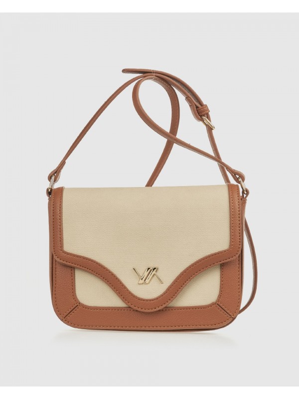 Γυναικεία Τσάντα Χιαστί 16-8384 Καμελ