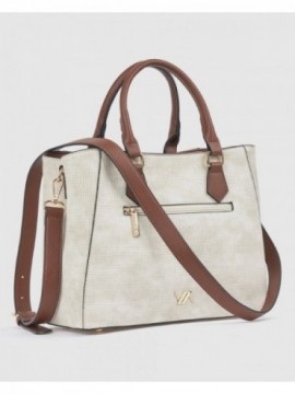 Γυναικεία Τσάντα Χειρός 16-8608 Εκρού ALT 