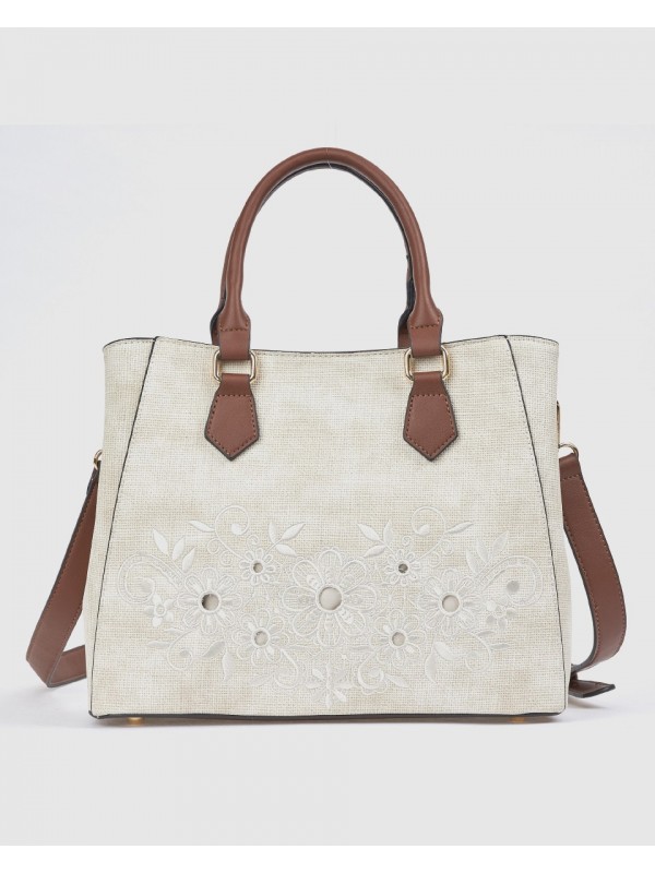 Γυναικεία Τσάντα Χειρός 16-8608 Εκρού