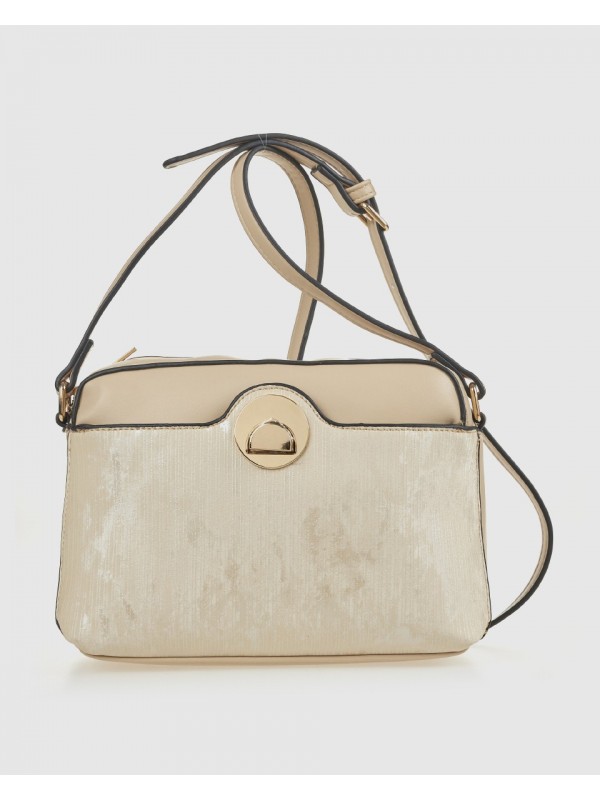 Γυναικεία Τσάντα Χιαστί 16-8365 Μπεζ