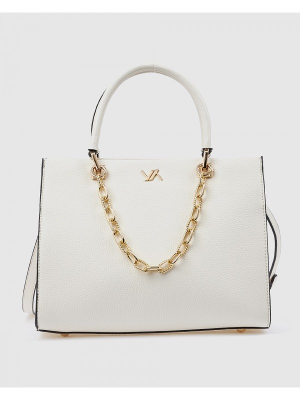 Γυναικεία Τσάντα Χειρός 16-8630 Άσπρο