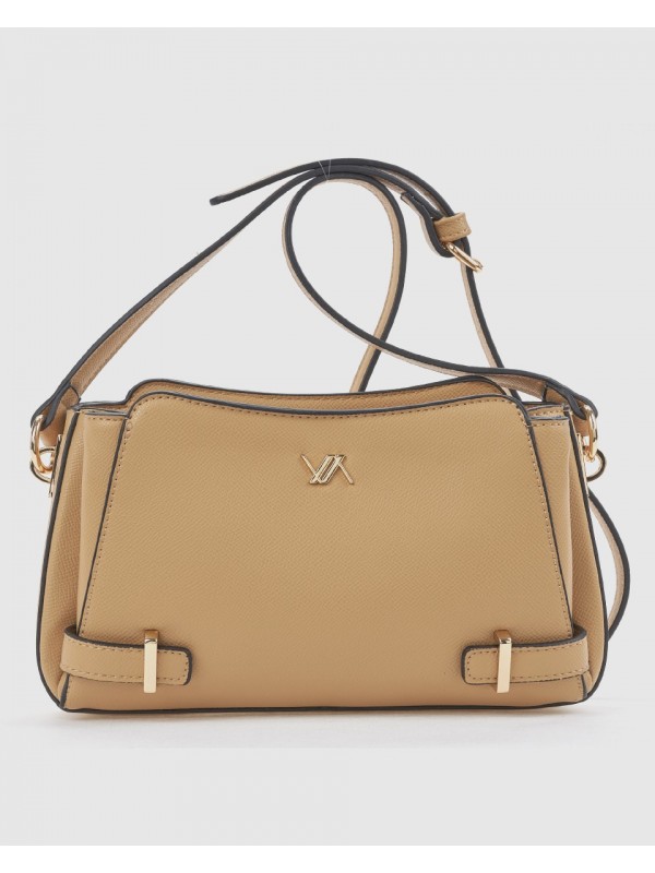 Γυναικεία Τσάντα Χιαστί 16-8494 Μπεζ