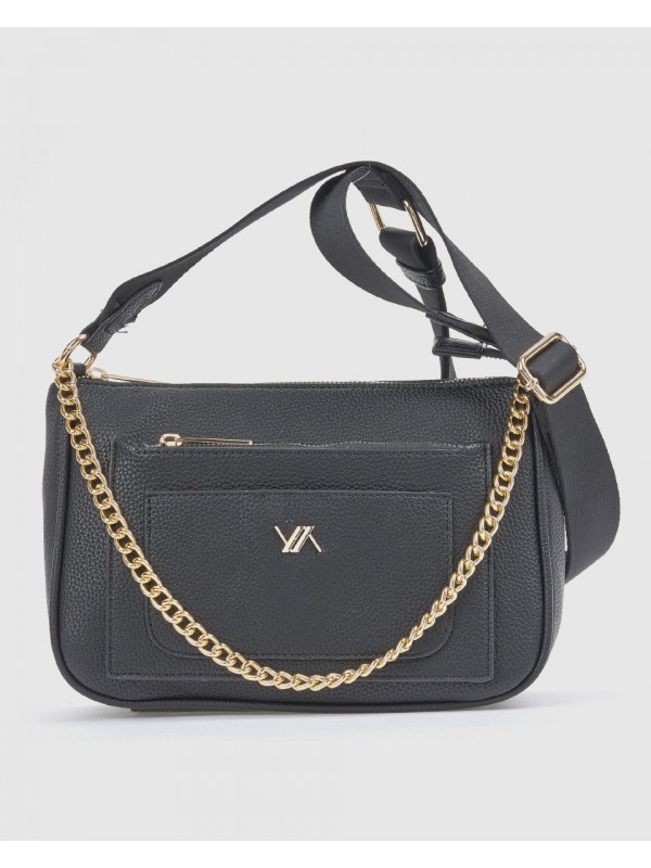 Γυναικεία Τσάντα Χιαστί 16-8597 Μαύρο