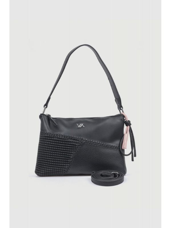 Γυναικεία Τσάντα Ώμου/Χιαστί 16-8635 Μαύρο