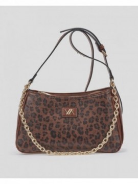 Verde Γυναικεία Τσάντα Χιαστί 16-8685 Animal Print