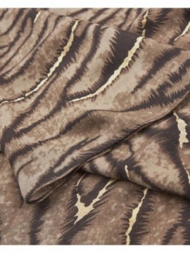 Verde Γυναικεία Εσάρπα 03-2605 Animal Print Καφέ ALT 