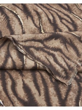 Verde Γυναικεία Εσάρπα 03-2605 Animal Print Καφέ