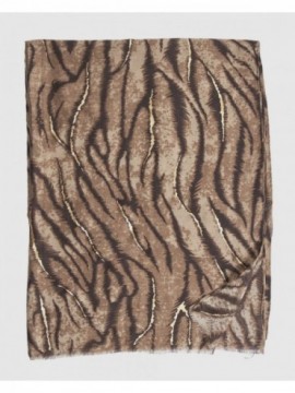 Verde Γυναικεία Εσάρπα 03-2605 Animal Print Καφέ