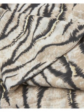 Verde Γυναικεία Εσάρπα 03-2605 Animal Print Εκρού ALT 