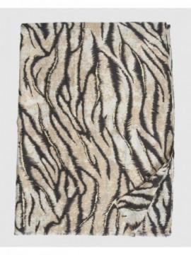 Verde Γυναικεία Εσάρπα 03-2605 Animal Print Εκρού