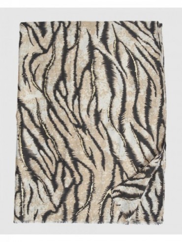 Verde Γυναικεία Εσάρπα 03-2605 Animal Print Εκρού
