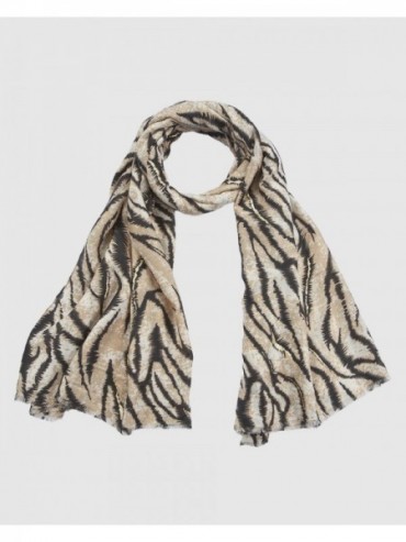 Verde Γυναικεία Εσάρπα 03-2605 Animal Print Εκρού